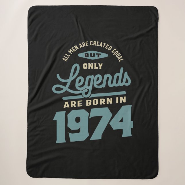 Couverture Sherpa Légendes Depuis 1974 Cadeau Anniversaire (Devant)