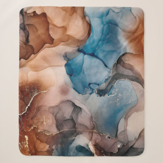 Couverture Sherpa L'encre d'alcool est translucide. multicolo Abstra