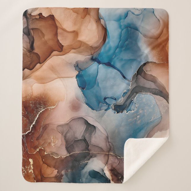 Couverture Sherpa L'encre d'alcool est translucide. multicolo Abstra (Devant)