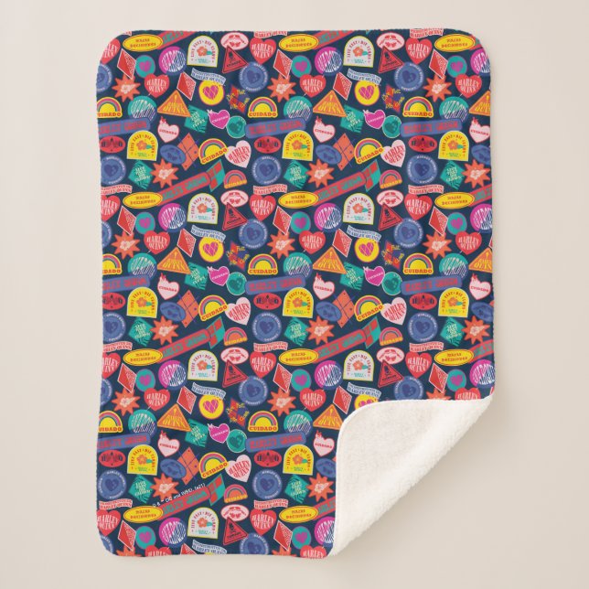 Couverture Sherpa L'équipe du suicide | Harley Quinn Motif d'insigne (Devant)