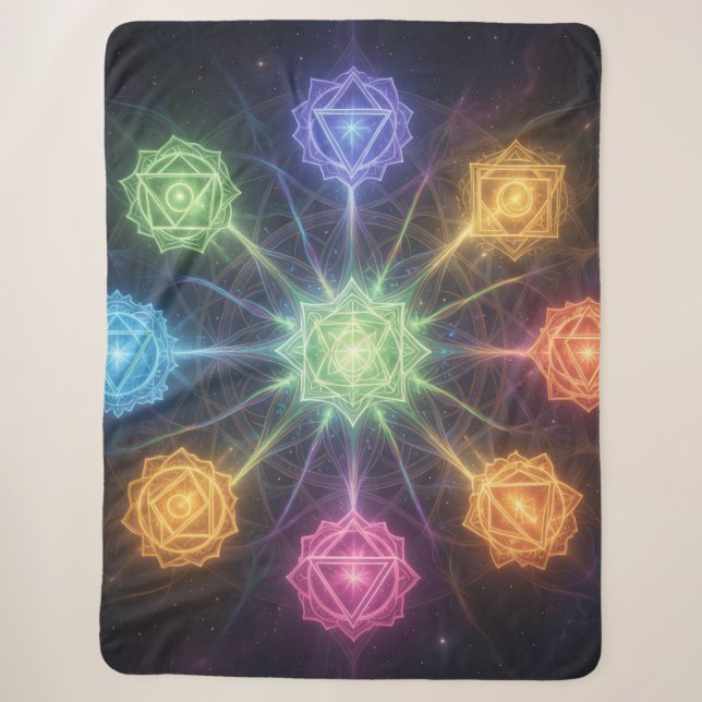 Couverture Sherpa Les 7 Chakras (Devant)