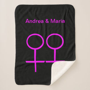 Couverture Sherpa Les amoureux lesbiennes Sherpa Blanket