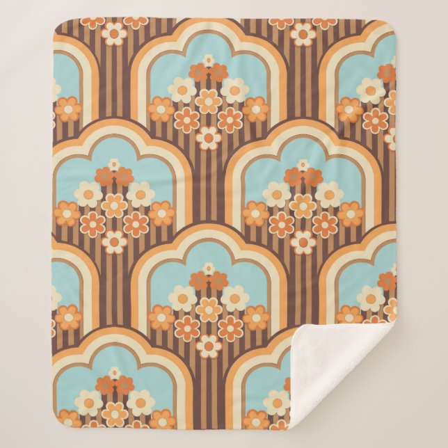 Couverture Sherpa les années 70 papier peint design transparent, fle (Devant)