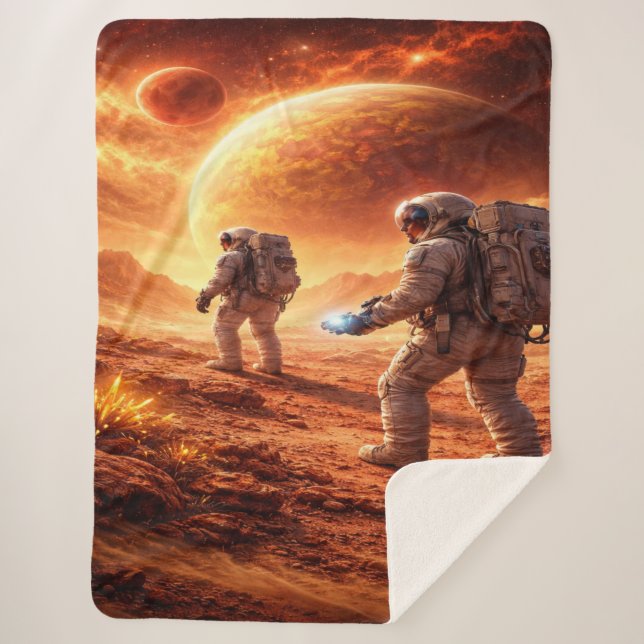 Couverture Sherpa Les astronautes explorent la planète orange (Devant)