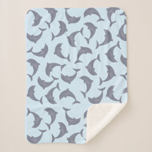 Couverture Sherpa Les dauphins dans le Motif marin