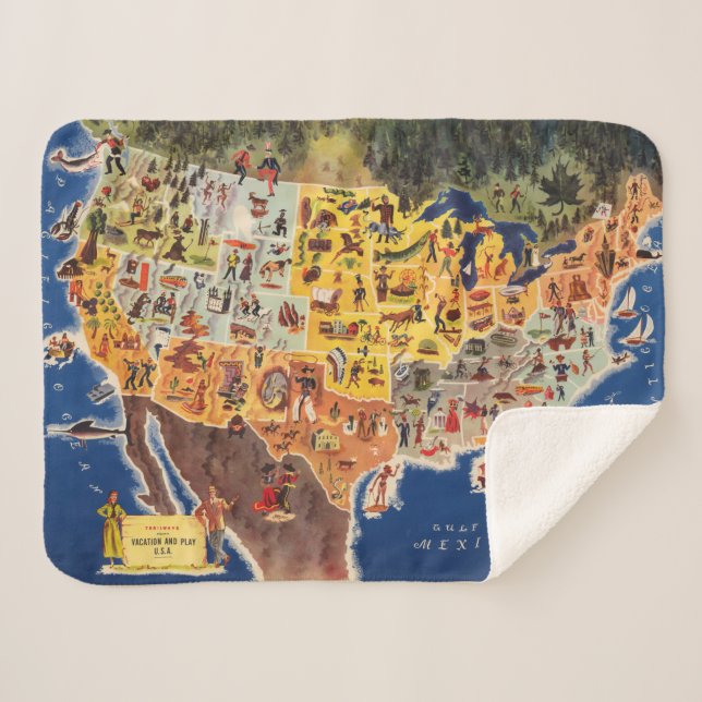 Couverture Sherpa Les Etats-Unis tracent - les vacances et le jeu (Devant (Horizontal))