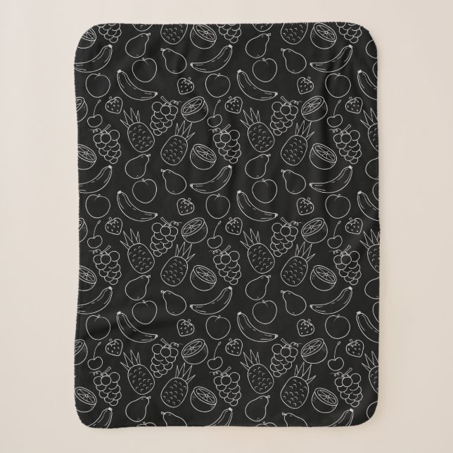 Couverture Sherpa Les Fruits sautés | Fruit surface pattern 2 (Devant)