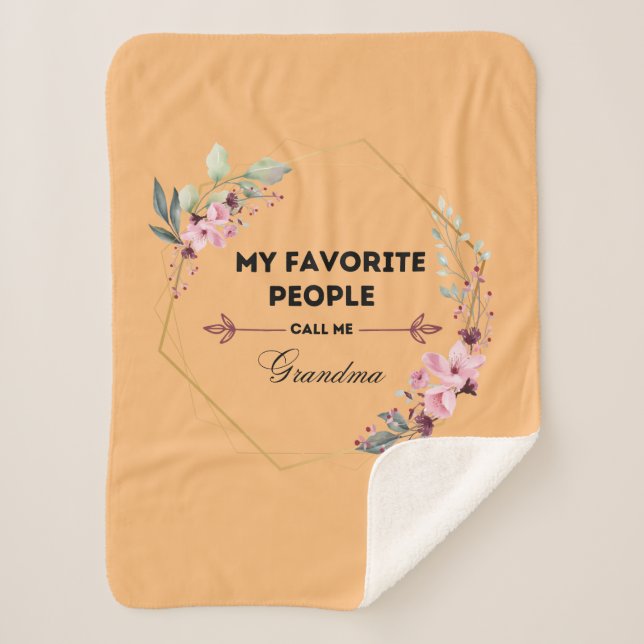 Couverture Sherpa les gens préférés m'appellent grand-mère couvertur (Devant)