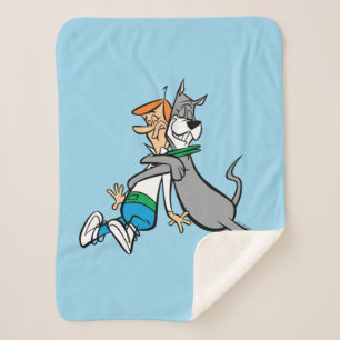 Couverture Sherpa Les Jetsons George & Astro Hug