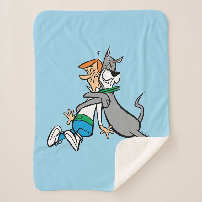 Couverture Sherpa Les Jetsons | George & Astro Hug (Devant)
