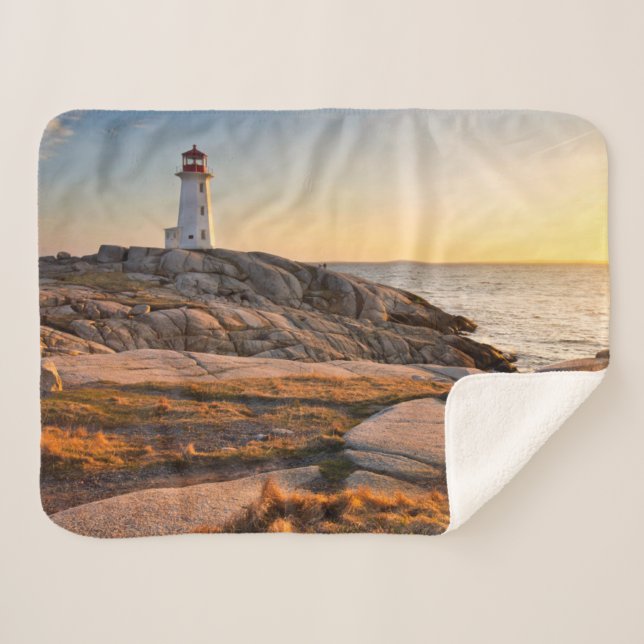 Couverture Sherpa Les phares | Peggy's Cove Nouvelle-Écosse (Devant (Horizontal))
