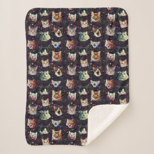 Couverture Sherpa Les têtes de chats dans l'espace extra-atmosphér