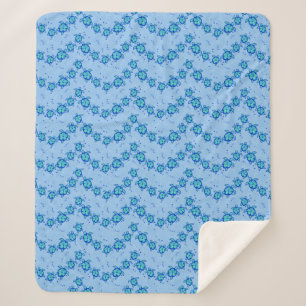 Couverture Sherpa Les tortues de mer Hawaiian Honu Hibiscus