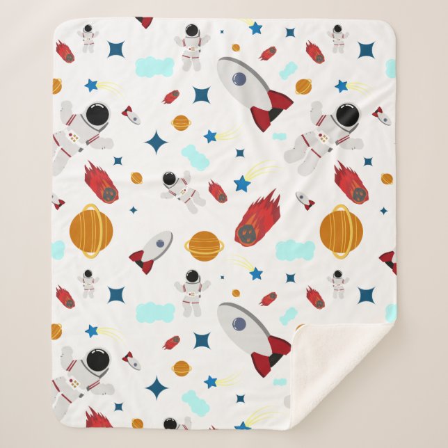 Couverture Sherpa L'espace extra-atmosphérique pour enfants et Motif (Devant)