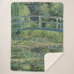 Couverture Sherpa L'étang À Eau, Peinture À L'Huile Paysagère, Monet