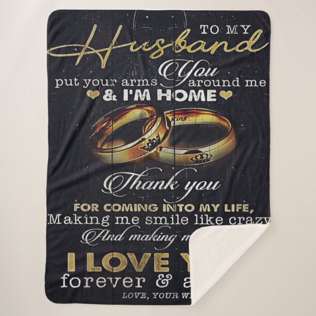 Couverture Sherpa Letter To My Husband, Love Quotes Letter (Devant)