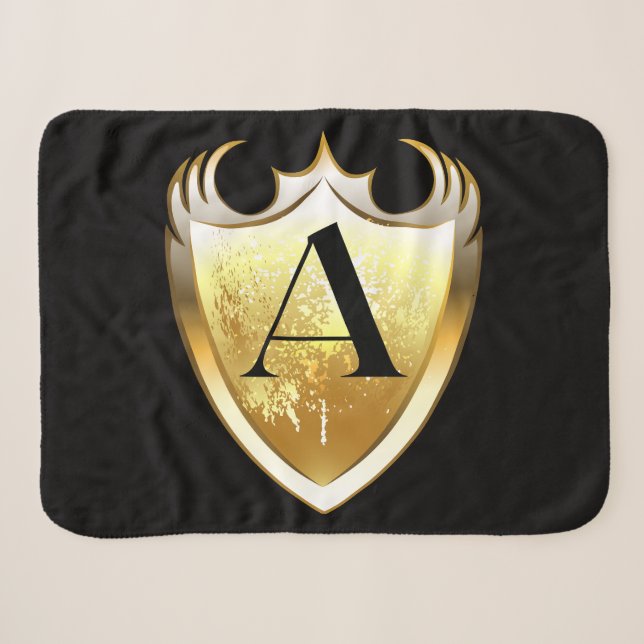 Couverture Sherpa Lettre A Alphabet majuscule (Devant (Horizontal))