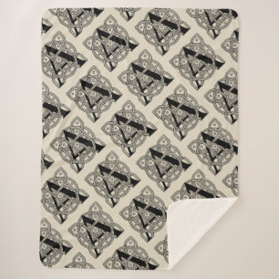 Couverture Sherpa Lettre A Vintage Monogramme De Noeud Celtique