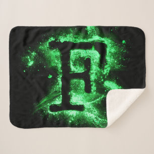 COUVERTURE SHERPA LETTRE F MAJUSCULE VERTE