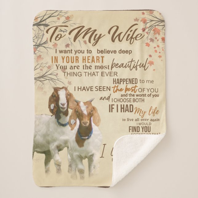 Couverture Sherpa Lettre Personnalisée À Ma Femme Amour Du Mari (Devant)