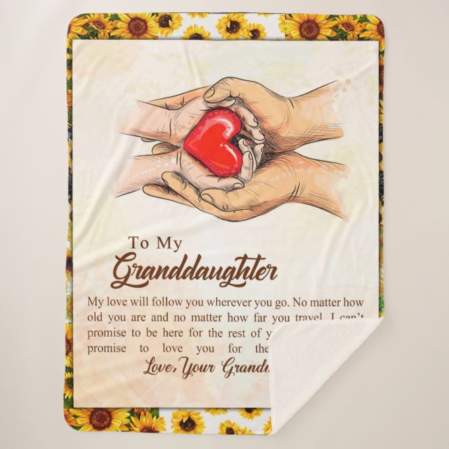 Couverture Sherpa Lettre personnalisée à ma petite-fille, (Devant)