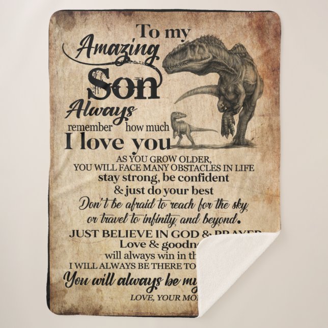 Couverture Sherpa Lettre personnalisée à mon fils Extraordinaire (Devant)