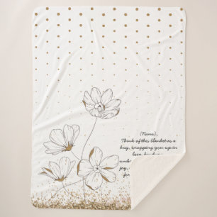 Couverture Sherpa Lettre personnalisée Pépites Golden California des