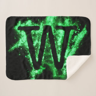 COUVERTURE SHERPA LETTRE W MAJUSCULE VERTE