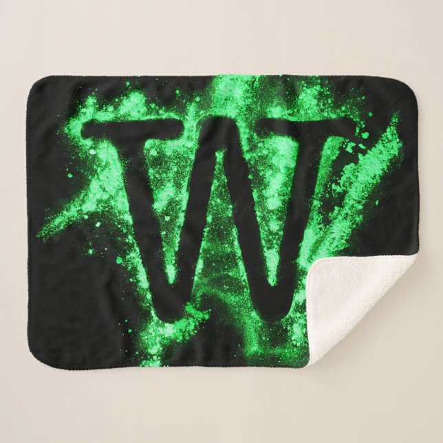 COUVERTURE SHERPA LETTRE W MAJUSCULE VERTE (Devant (Horizontal))