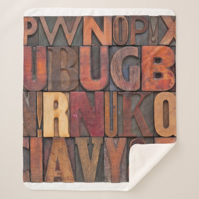 Couverture Sherpa lettres de l'alphabet aléatoire - letterpress vint (Devant)