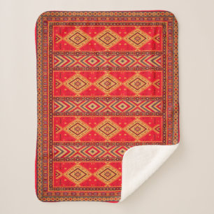 Couverture Sherpa Lever de soleil marocain : Elégance géométrique du