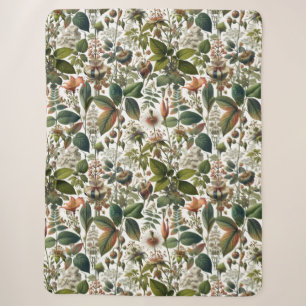 Couverture Sherpa L'harmonie de la nature : Motif sans couture botan