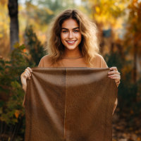 Ligne Tan en daim Look en cuir Motif sans couture