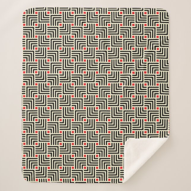 Couverture Sherpa Lignes géométriques motif (Devant)