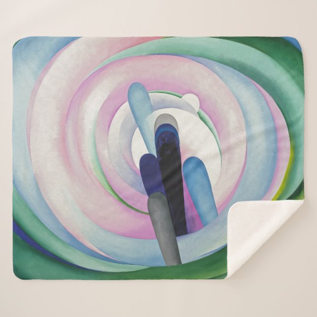 Couverture Sherpa Lignes grises avec noir, bleu et jaune | O'Keeffe  (Devant (Horizontal))