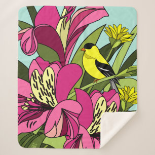 Couverture Sherpa Lilies péruviennes