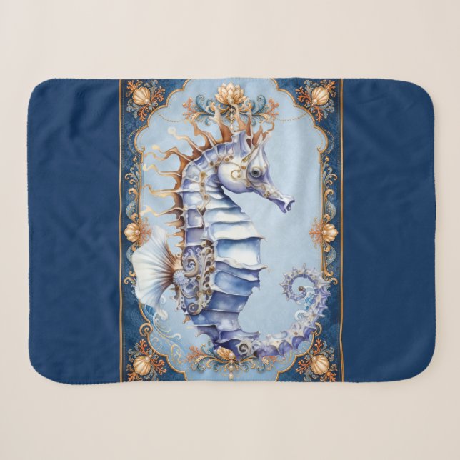 Couverture Sherpa Linge de lit de station balnéaire coquille d'hippo (Devant (Horizontal))