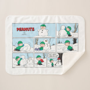 Couverture Sherpa Linus Construit Un Snowman