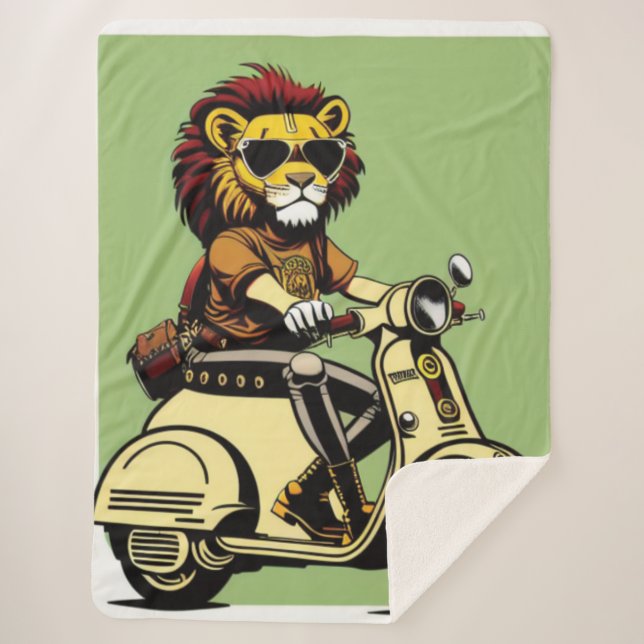Couverture Sherpa Lion Sherpa Blanket (Devant)