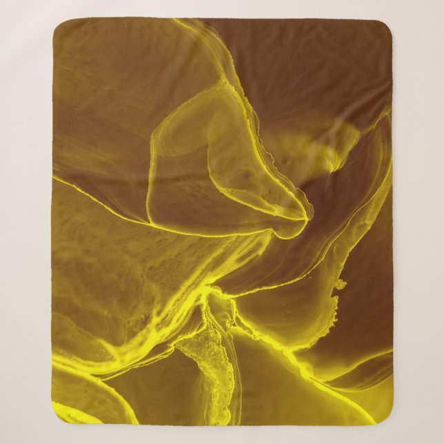 Couverture Sherpa Liquide d'encre glamour. Effet Brown Precious. Mar (Devant)