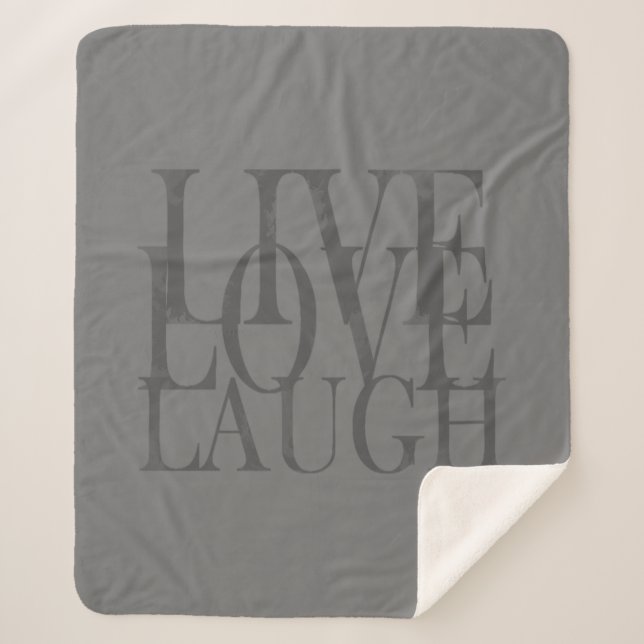 Couverture Sherpa Live Love Laugh Inspirational Citation Disant (Devant)