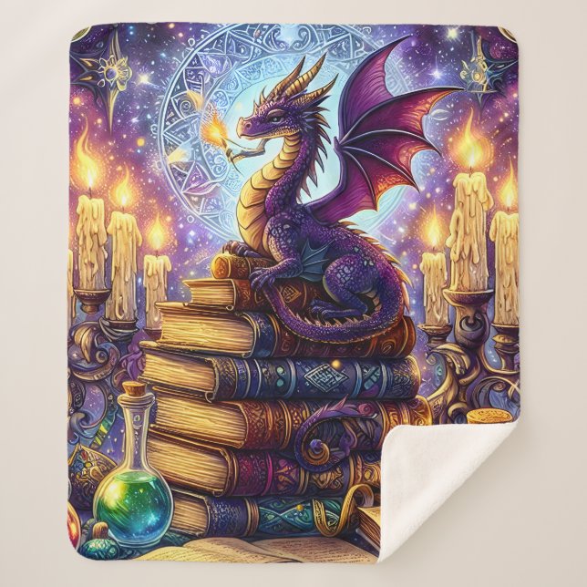 Couverture Sherpa Livres de sorcier de dragon mystique (Devant)