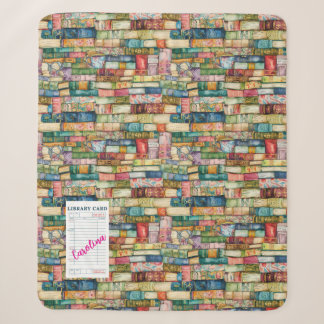 Couverture Sherpa Livres empilés esthétiques aquarelle