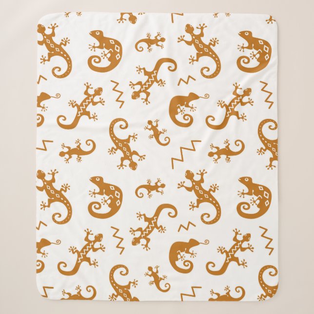Couverture Sherpa Lizards et caméléons motif sans soudure (Devant)