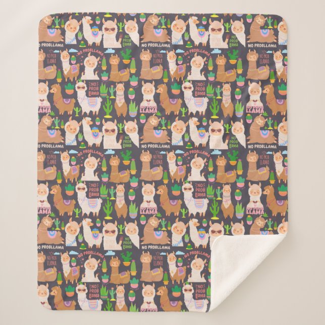 Couverture Sherpa Llamas (Devant)