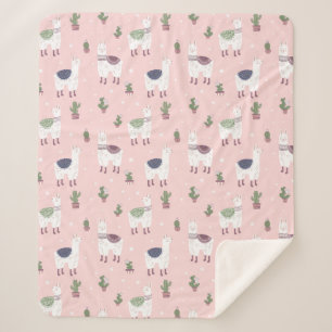 Couverture Sherpa Llamas Sherpa Blanket