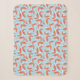 Couverture Sherpa L'océan de corail de crevettes roses de crevette