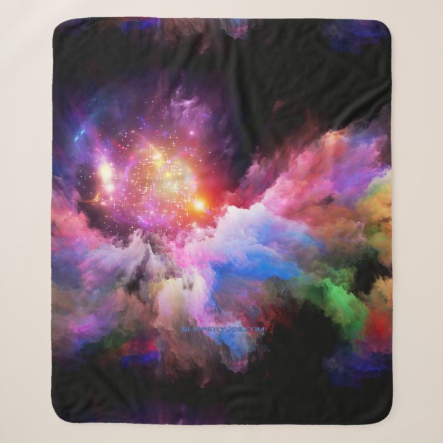Couverture Sherpa L'oeuvre Cloud de SlipperyJoe abstraite surre vibr (Devant)