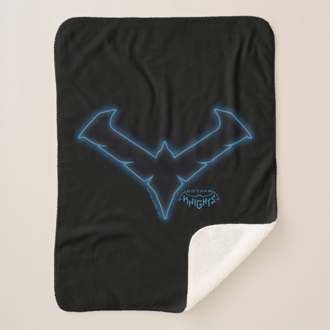 Couverture Sherpa Logo de nuit Gotham Knights (Devant)