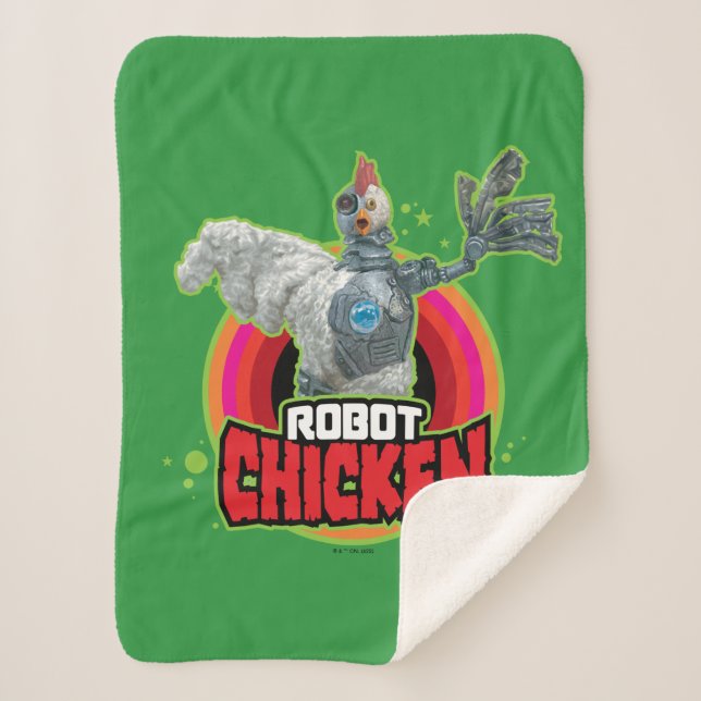 Couverture Sherpa Logo de Robot Chicken Character (Devant)